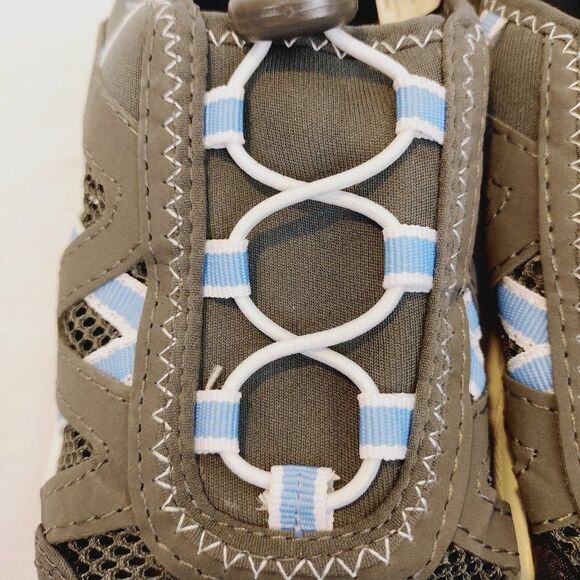 Wave Zone Seaside Charcoal Water Shoe Sock Grey/White/Blue Womens 8 M - Picture 4 of 11